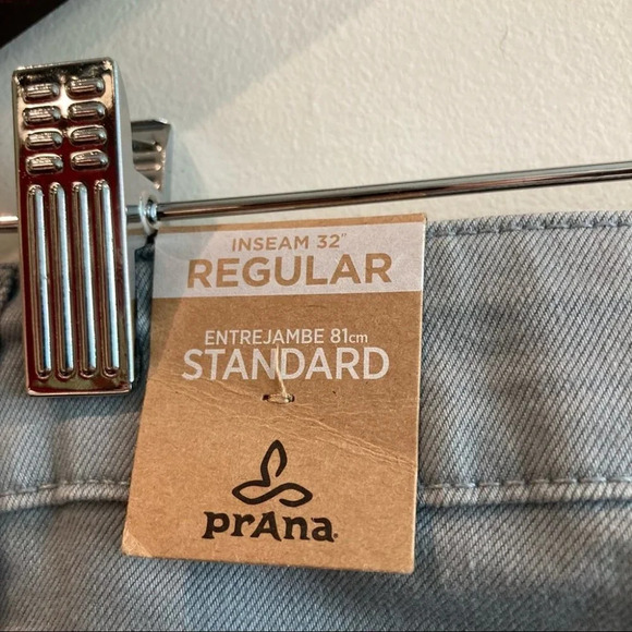 PRANA Sz 10 x 30 Light Grey  Jeans NWT - Picture 10 of 10